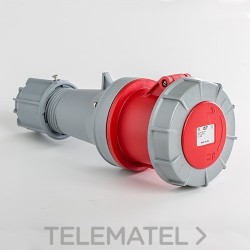 Base aérea estanca IP67 3 polos + tierra 380V 63A de color rojo con referencia 03752 de la marca IDE.