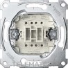 Conmutador 10A 250V de la gama Elegance con función bidireccional y 1 elemento basculante en metal/plástico para montaje empot