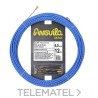 Trenza triple poliéster ANGUILA MAX diámetro 4,5mm 12m con nuevos terminales diámetro 5mm fijos con lazo, color azul con refe