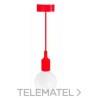 Lámpara colgante silicona rojo con referencia 987829 de la marca LAES.