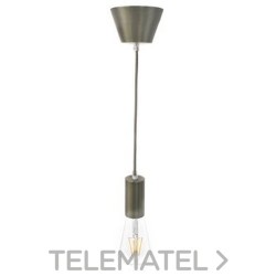 Lámpara colgante 60W aluminio mate con referencia 987683 de la marca LAES.
