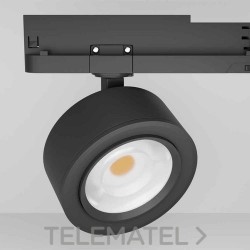 Foco carril LED Saturn 80mm negro 3000K 20W 5Y con referencia 997989 de la marca LAES.