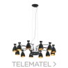 Luminaria colgante retro 12L E14 20W negro/rojo con referencia 20048 de la marca FARO.