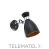 Aplique retro E14 MAX 20W negro/oro con referencia 20049 de la marca FARO.