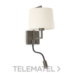 Aplique FRAME con lector LED oro viejo pantalla beige con referencia 20173-02 de la marca FARO.