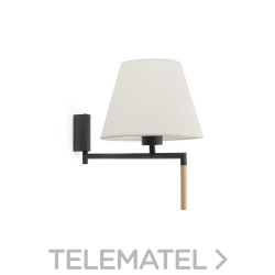 Aplique RON pantalla beige gris oscuro con referencia 64400-11 de la marca FARO.