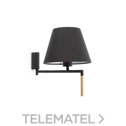 Aplique RON pantalla negra gris oscuro con referencia 64400-12 de la marca FARO.