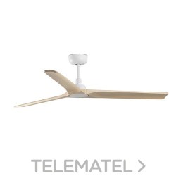 Luminaria ventilador HEYWOOD diámetro 1320mm 3 palas madera clara blanco con referencia 33810 de la marca FARO.
