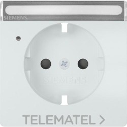 Tapa Schuko style protección etiqueta en blanco polar con indicador de servicio con referencia 5UH12732WH11 de la marca BJC.