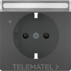 Tapa Schuko style protección etiqueta en antracita cosso con indicador de servicio con referencia 5UH12732AC11 de la marca BJC.