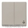Tecla doble símbolo campana Miro cromo en aluminio con referencia 5TG62701CA10 de la marca BJC.
