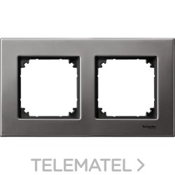 Marco con 2 elementos ELEGANCE gris rodio con referencia MTN403214 de la marca SCHNEIDER ELECTRIC.