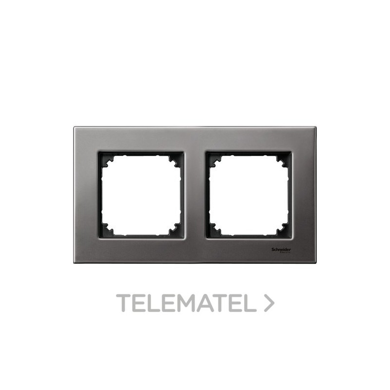 Marco con 2 elementos ELEGANCE gris rodio con referencia MTN403214 de la marca SCHNEIDER ELECTRIC.