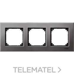 Marco con 3 elementos ELEGANCE gris rodio con referencia MTN403314 de la marca SCHNEIDER ELECTRIC.