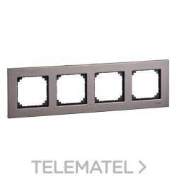 Marco con 4 elementos ELEGANCE gris rodio con referencia MTN403414 de la marca SCHNEIDER ELECTRIC.