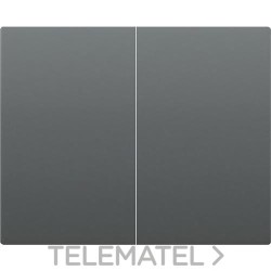 Tecla doble interruptor + conmutador serie Iris en acero neptuno con referencia 18709-AN de la marca BJC.
