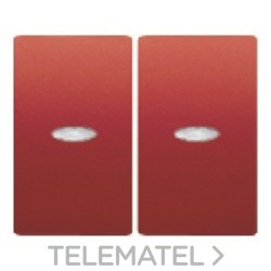 Tecla doble interruptor + conmutador señal Iris en cobre jaipur con referencia 18709-CJL de la marca BJC.