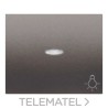 Tecla pulsador luz luminoso serie Iris en acero neptuno con referencia 18717-ANL de la marca BJC.