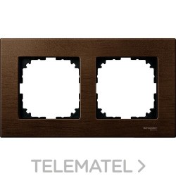 Marco Madera M-ELEGANCE con 2 elementos nogal con referencia MTN4052-3473 de la marca SCHNEIDER ELECTRIC.