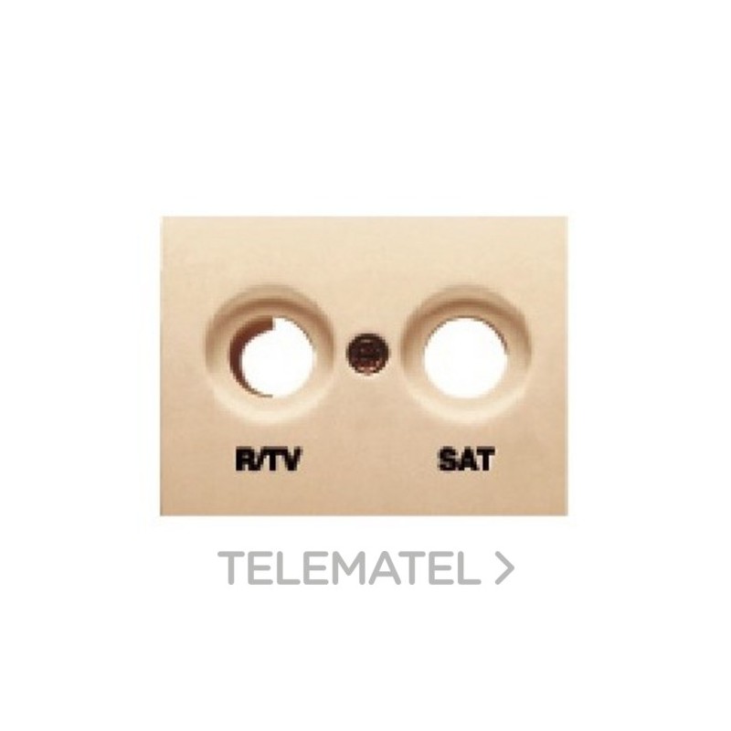 Tapa R/TV-SAT serie Coral en dorado con referencia 21320-DP de la marca BJC.