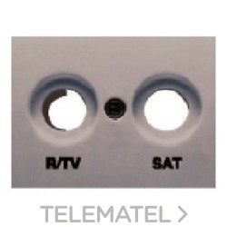 Tapa R/TV-SAT serie Coral en gris sombra con referencia 21320-GS de la marca BJC.