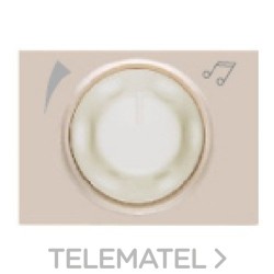 Tapa y botón potenciómetro serie Coral en plata luna con referencia 21760-PL de la marca BJC.
