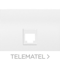 Tapa toma RJ11 y RJ45 serie Coral de color blanco con referencia 21795 de la marca BJC.