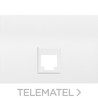 Tapa toma RJ11 y RJ45 serie Coral de color blanco con referencia 21795 de la marca BJC.