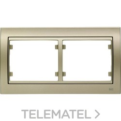 Marco 2 elementos horizontal en zamak serie Mega en dorado malta con referencia 22002-DM de la marca BJC.