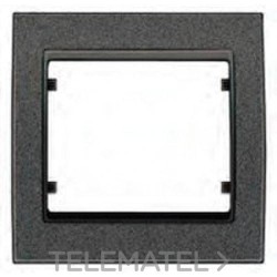 Marco 2 elementos horizontal en zamak serie Mega en negro ébano cosso con referencia 22002-NEC de la marca BJC.