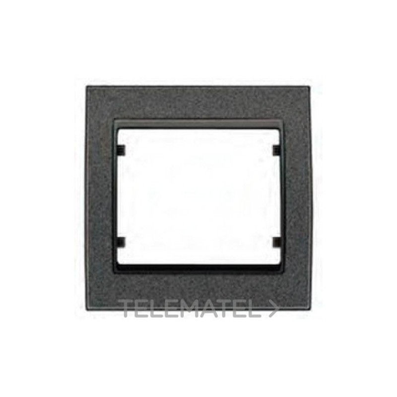 Marco 2 elementos horizontal en zamak serie Mega en negro ébano cosso con referencia 22002-NEC de la marca BJC.