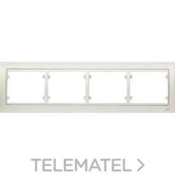 Marco 4 elementos horizontal en zamak serie Mega en blanco satín con referencia 22004-BS de la marca BJC.