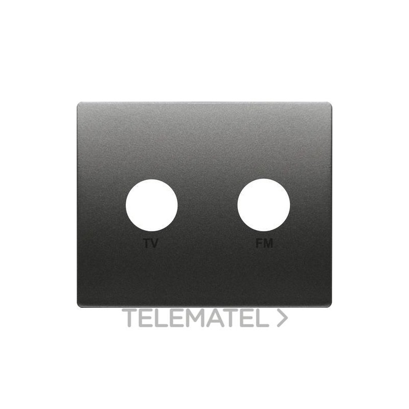 Tapa toma TV-FM serie Mega en antracita cosso con referencia 22330-AC de la marca BJC.