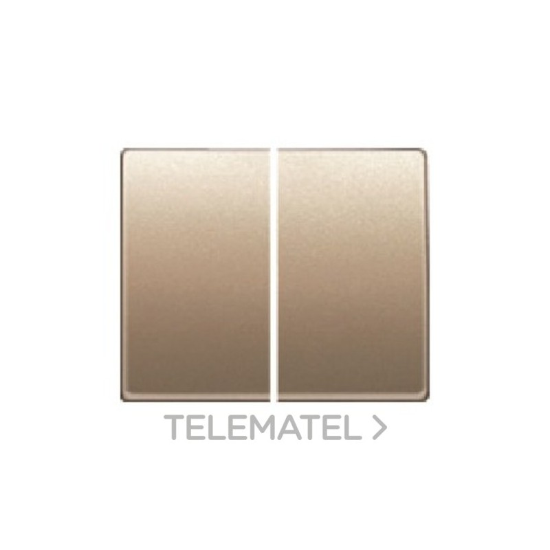 Juego de teclas 22709-BN con doble interruptor conmutador serie Mega en bronce niebla con referencia 22709-BN de la marca BJC.
