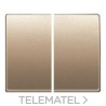 Juego de teclas 22709-BN con doble interruptor conmutador serie Mega en bronce niebla con referencia 22709-BN de la marca BJC.