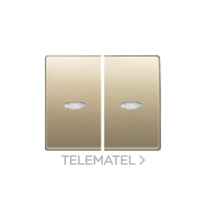 Tecla doble 22709-DML interruptor conmutador serie Mega en dorado malta con referencia 22709-DML de la marca BJC.
