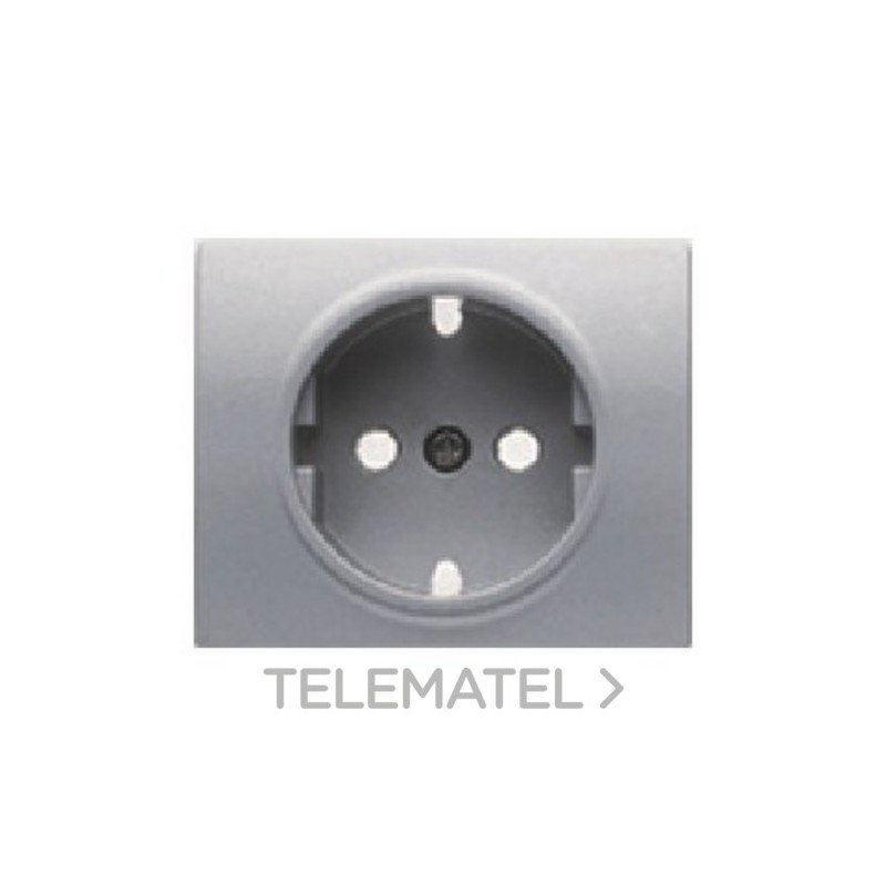 Tapa base enchufe seguridad Mega en aluminio prusia con referencia 22724-AP de la marca BJC.