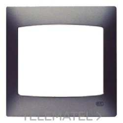 Placa 2 elementos horizontal serie Coral sin bastidor en gris lava con referencia 21012-GL de la marca BJC.