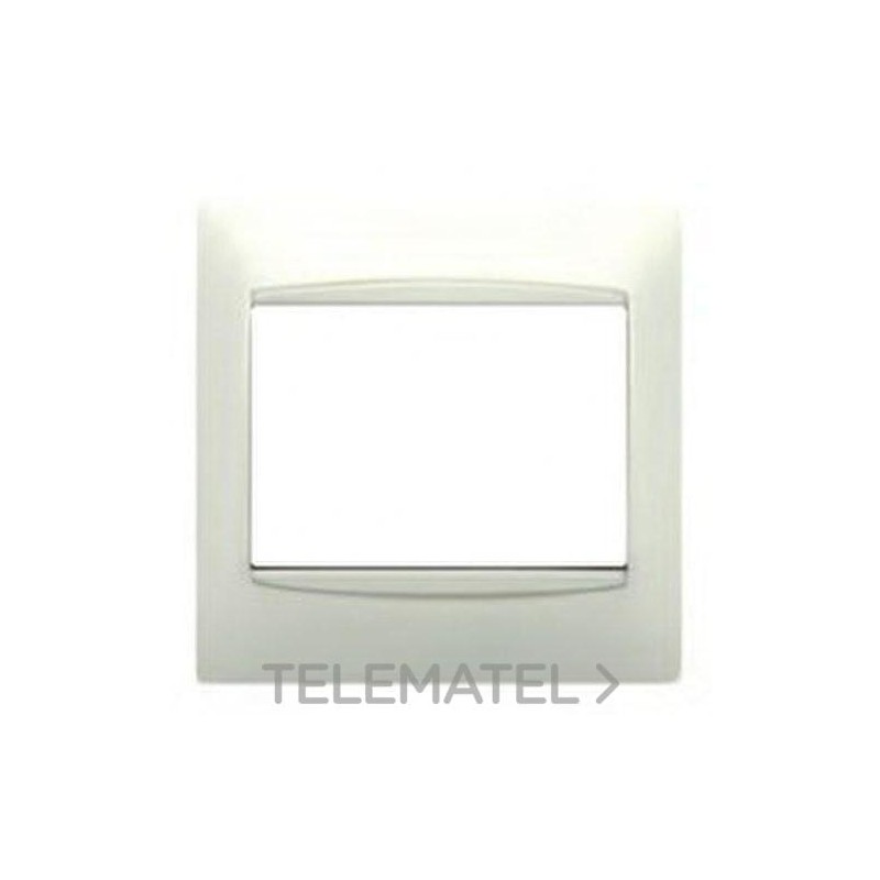 Placa 2 elementos vertical serie Coral embellecedor sin bastidor en blanco con referencia 21312 de la marca BJC.