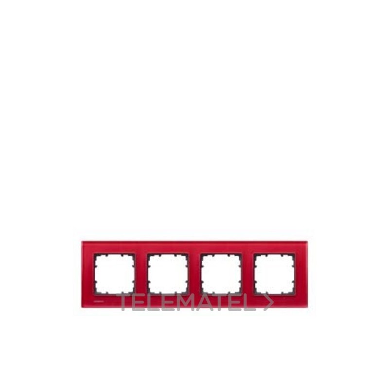 Marco cuádruple Delta miro 303x90mm en rojo oriental con referencia 5TG12043 de la marca BJC.