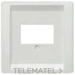 Placa para toma teléfono frontal Delta style en blanco toma tierra con referencia 5TG1342 de la marca BJC.
