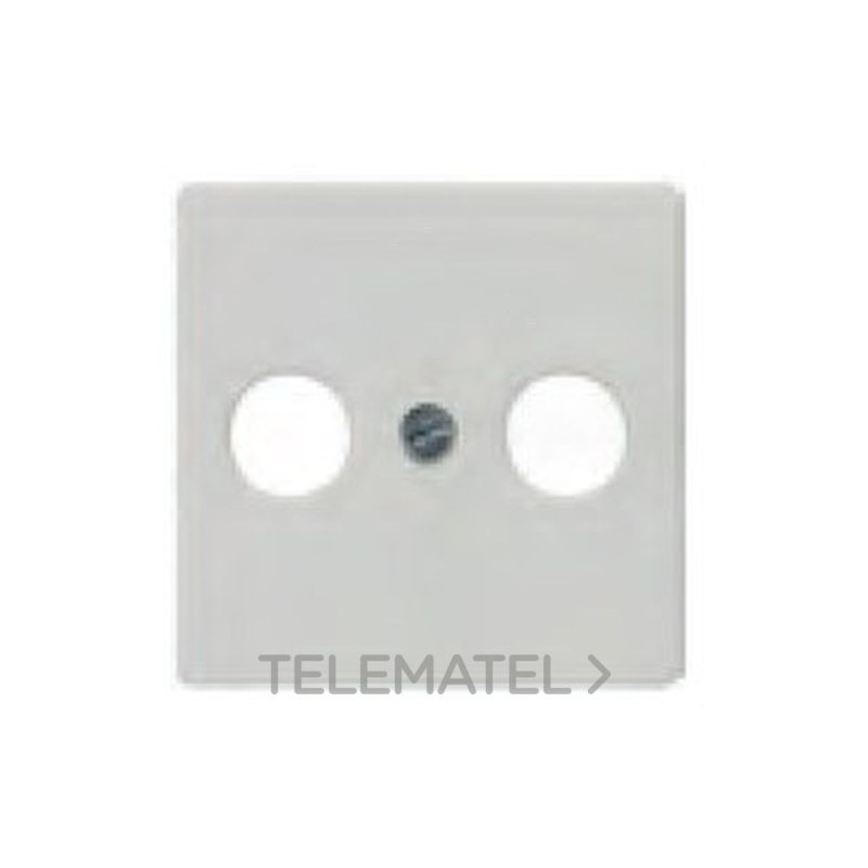 Tapa para toma de antena TV-FM/SAT 2 conectores Delta i-system en blanco titán con referencia 5TG2561 de la marca BJC.