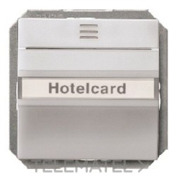 Interruptor para tarjeta iluminación instabus EIB en aluminio metalizado con referencia 5TG4821 de la marca BJC.