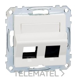 Toma RJ45 para conector KEYSTONE blanco con referencia MTN4568-0319 de la marca SCHNEIDER ELECTRIC.