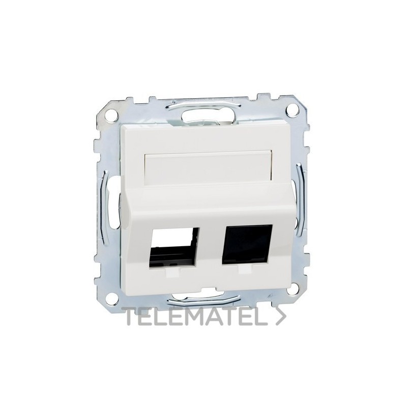 Toma RJ45 para conector KEYSTONE blanco con referencia MTN4568-0319 de la marca SCHNEIDER ELECTRIC.