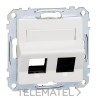 Toma RJ45 para conector KEYSTONE blanco con referencia MTN4568-0319 de la marca SCHNEIDER ELECTRIC.