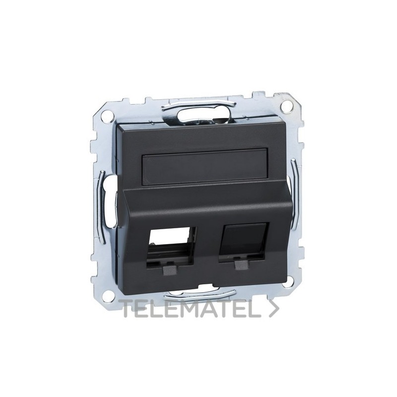Toma RJ45 para conector KEYSTONE antracita con referencia MTN4568-0414 de la marca SCHNEIDER ELECTRIC.