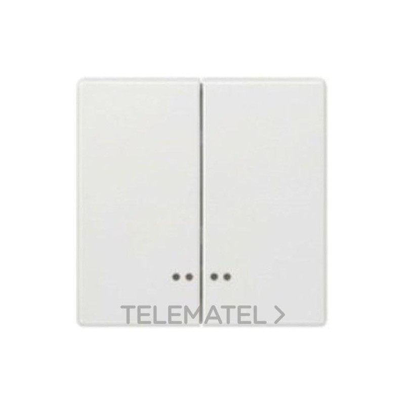 Tecla doble con visor Delta style en blanco titán con referencia 5TG7158 de la marca BJC.