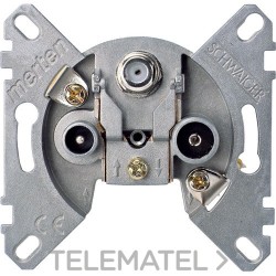 Toma antena triple TV/FM/SAT con referencia MTN466097 de la marca SCHNEIDER ELECTRIC.