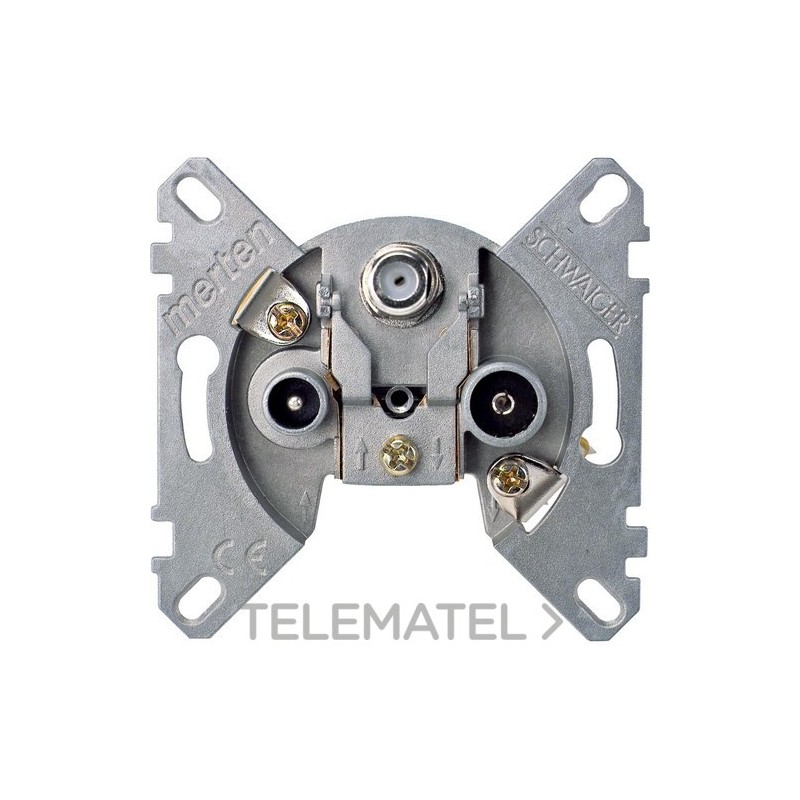 Toma antena triple TV/FM/SAT con referencia MTN466097 de la marca SCHNEIDER ELECTRIC.
